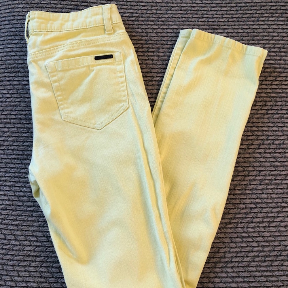 Kenneth Cole light yellow denim jeans